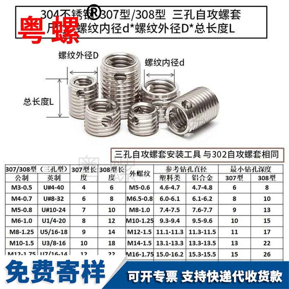 批發(fā)不銹鋼昌都自攻螺套